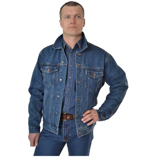 Джинсовая куртка Montana демисезонная, силуэт свободный, карманы, размер 3XL, синий