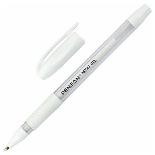 Ручка гелевая неавтоматичекая PENSAN цвет чернил NEON WHITE 1,0 мм 2290/12, 12 шт.