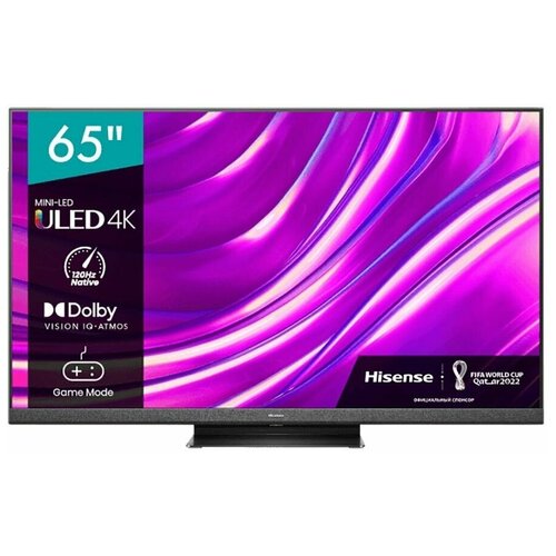 65 Телевизор Hisense 65U8HQ ULED 4K Ultra HD темно-серый смарт ТВ VIDAA 14848700₽