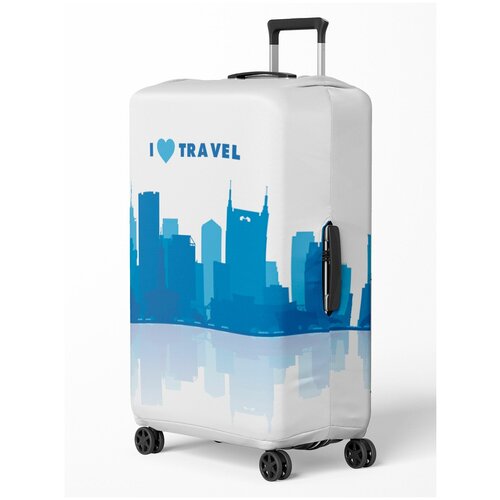 фото Чехол для чемодана , голубой, белый cvt