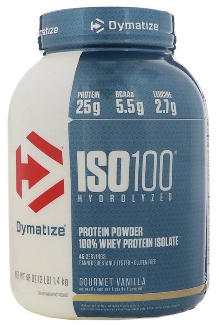 Протеин Dymatize ISO-100 (1360 г - 1400 г) ваниль