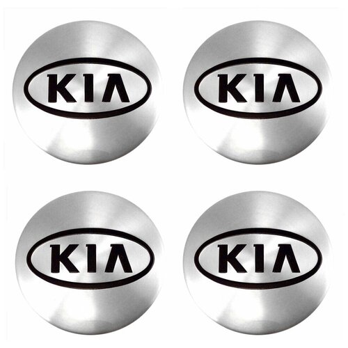 Наклейки на колесные диски Киа хром / Kia chrome D-60 mm