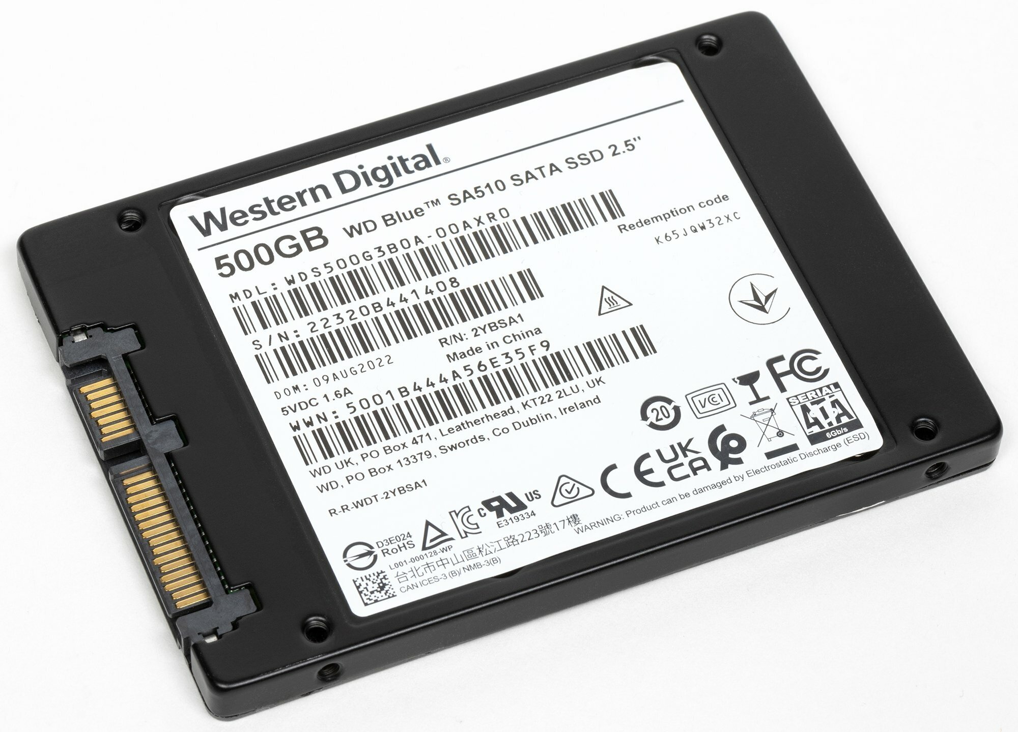 Твердотельный накопитель SSD 2.5 500 Gb WD Blue Client SSD WDS500G3B0A SATA 6Gb/s, Retail - фотография № 13