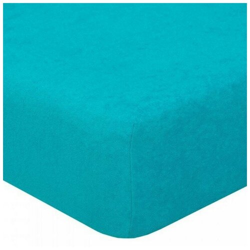 фото Простыня 160х200 на резинке махровая незабудка артдизайн