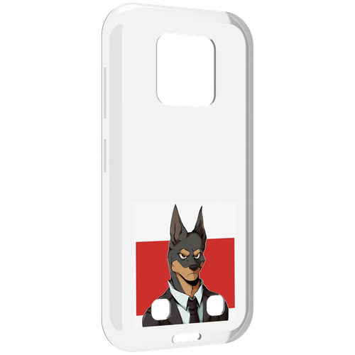 Чехол MyPads офисный работник собака для Oukitel WP18 задняя-панель-накладка-бампер