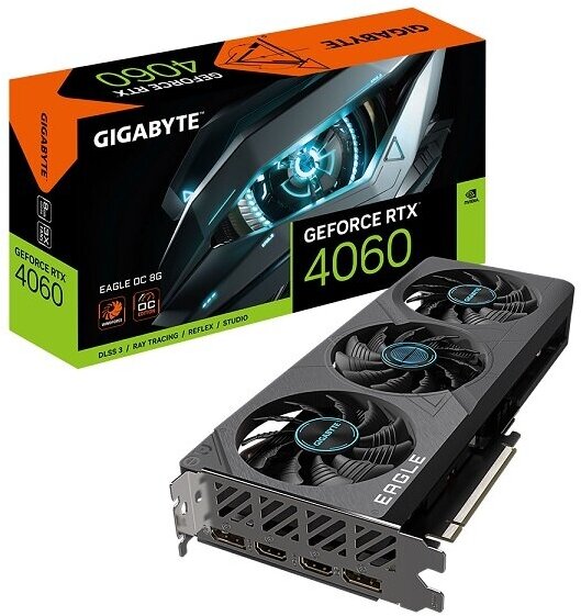Видеокарта GIGABYTE GeForce RTX 4060 EAGLE OC 8GB (GV-N4060EAGLE OC-8GD)