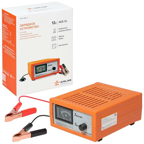 Зарядное Устройство 0-7а 12в Амперметр Ручная Регулировка Зарядного Тока Импульсное Airline Acham17 AIRLINE арт ACHAM17 300000₽