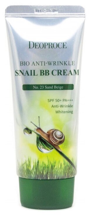 ББ-крем с муцином улитки 23 тон Deoproce Bio Anti-Wrinkle Snail BB №23 (60 гр)