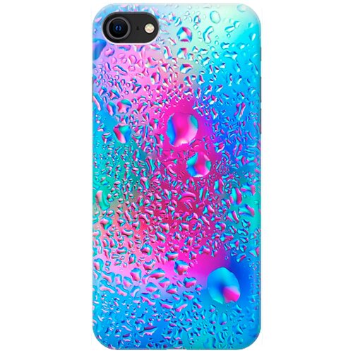 фото Re:pa накладка transparent для apple iphone 7 / 8 / se (2020) с принтом "капли на стекле"
