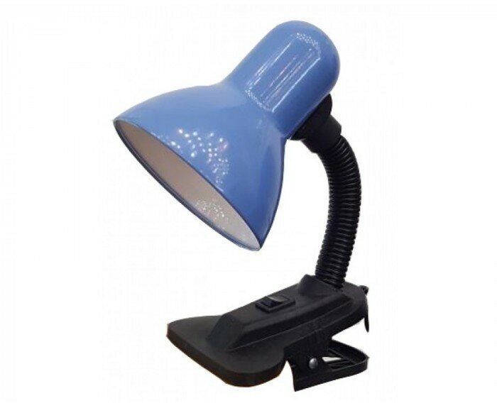 Настольная лампа (светильник) General GTL прищепка 60W E27 метал+пластик синий GTL-023-60-220 800123