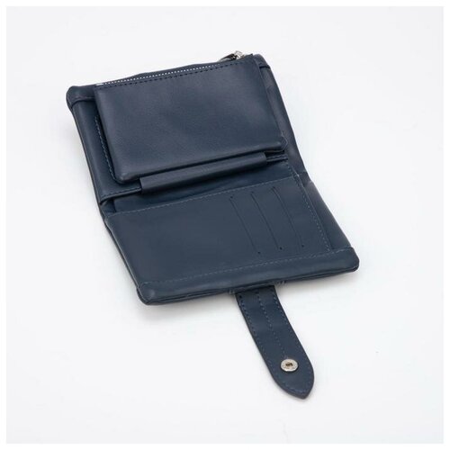 фото Кошелек на кнопке, цвет синий noname