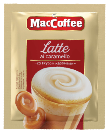 MacCoffee Latte 3 в 1 со вкусом карамели 22г х 20шт - фотография № 1
