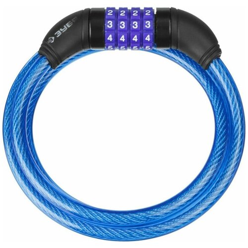 фото Зубр тросовый замок зубр профессионал 1200 мм d 10 мм кодовый с изменяемым кодом 37262-120