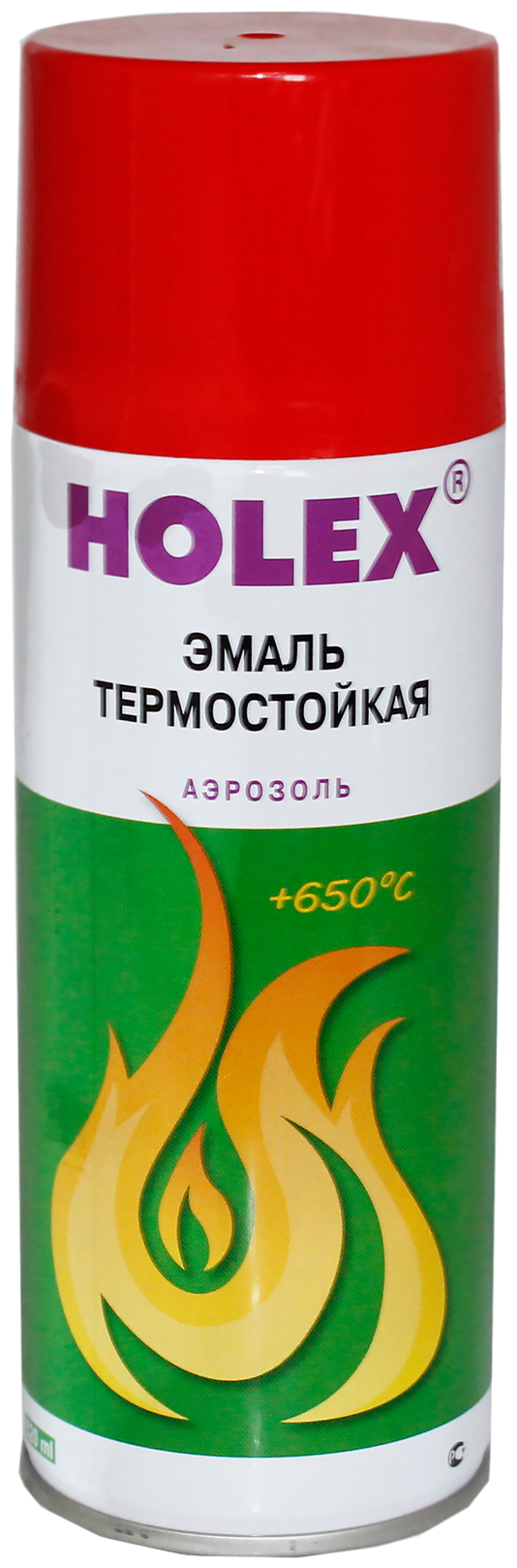 Краска аэрозольная термостойкая Holex красная 520 мл