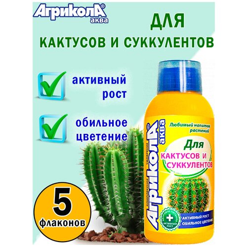 Агрикола аква для кактусов и суккулентов 250 мл, 5 флаконов