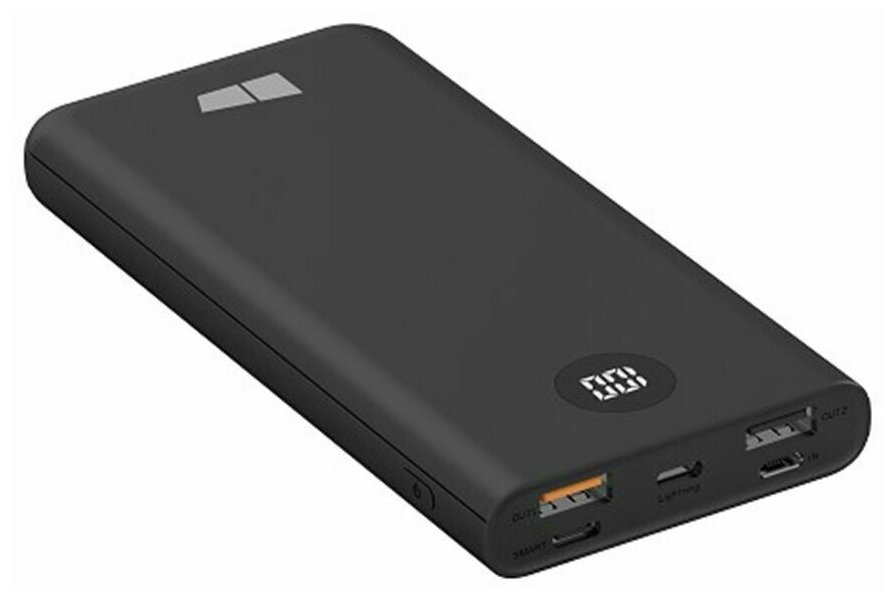 Внешний аккумулятор 10000mAh Smart 3USB 3A PD 18W+QC3.0 быстрая зарядка More choice PB31S (Black)