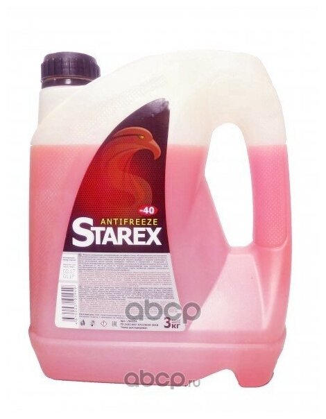 Антифриз Starex Готовый 3кг -40°с Красный (Юг) Starex арт. 700706