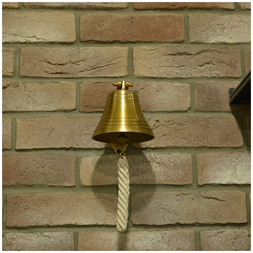 Судовой колокол античный (рында) d 10 см. Крепление - кронштейн