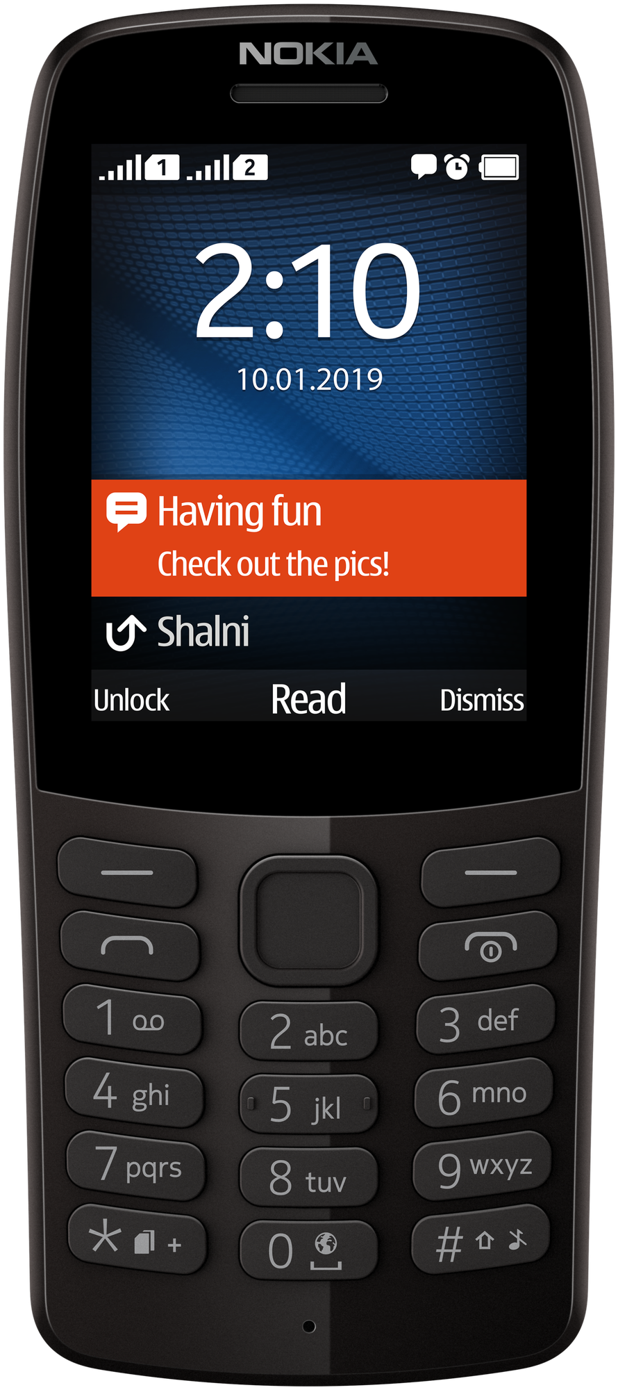 Телефон Nokia 210 DS (TA-1139) Black