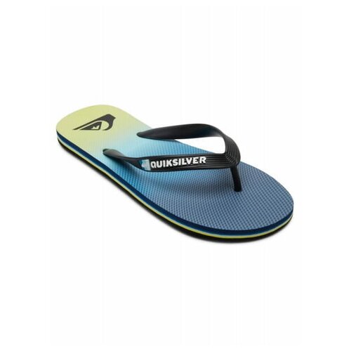 Сланцы Quiksilver Molokai Black/Blue/Blue, Цвет черный, Размер 44