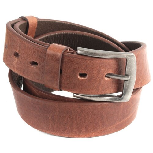 фото Ремень мужской натуральная кожа meyninger рн-7505/коричневый/115, модель ремень мужской, цельнокроеный