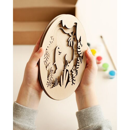 Набор для творчества/Деревянная многослойная 3Д раскраска 