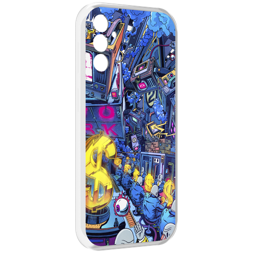 Чехол MyPads футуристичная картинка для Samsung Galaxy M13 задняя-панель-накладка-бампер