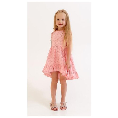 Платье Kaftan, размер 110-116, розовый, белый платье для девочки мариэтта 3 цвет розовый рост 110 см
