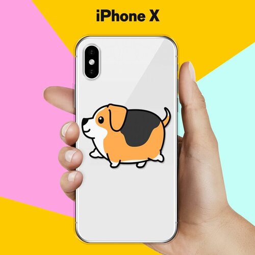 Силиконовый чехол Толстый Бигль на Apple iPhone X