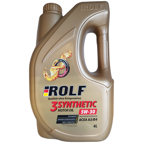 ROLF масло 3-synthetic 5W-30 ACEA A3/B4 4 л, Пластик 322733