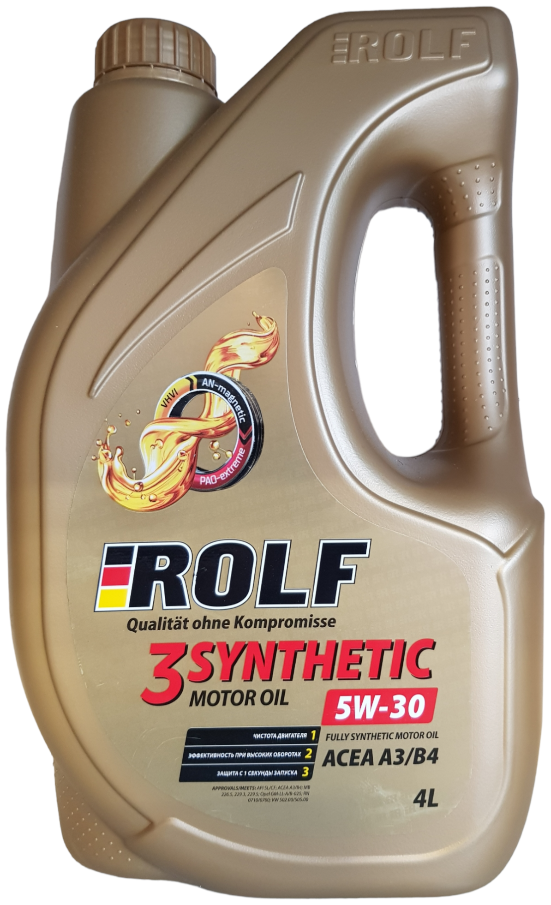 Масло моторное ROLF 3-SYNTHETIC 5W30 синтетика 4 л 322733