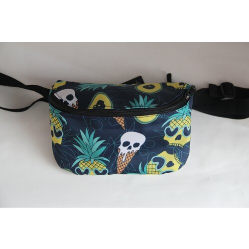 фото Сумка поясная , фактура гладкая, синий, зеленый zetta