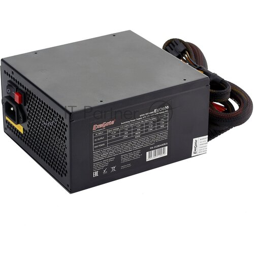 Блок питания 800W ExeGate EVO800 ATX PC RGB black APFC 12cm 24p44p PCI-E 5SATA 3IDE 673200₽