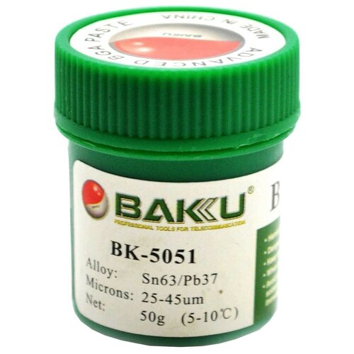 Паста паяльная BAKU BK-5051 (50 гр.) паста паяльная активная жир goot bs 15 50 гр