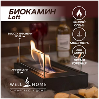 Биокамин WellHome печь камин декоративный, настольный , напольный, с фитилем