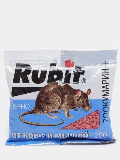 Средство от крыс и мышей Rubit Зоокумарин+ 200г - фото №7