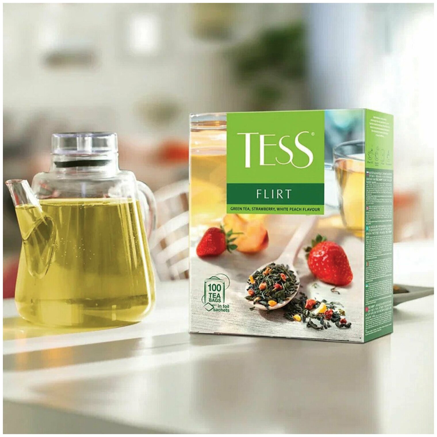 Чай Tess Flirt зеленый 100х1.5г - фото №7