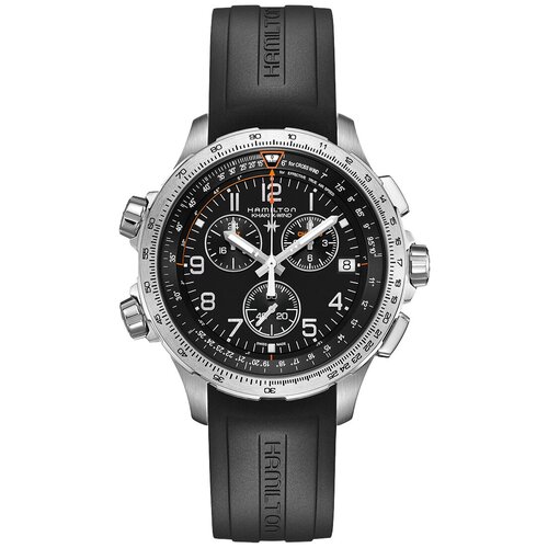 часы hamilton khaki aviation pilot pioneer chrono h76522531 Наручные часы Hamilton Khaki Aviation H77912335, серебряный, черный