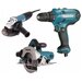 Набор сетевого инструмента Makita DK0119 (дрель DF0300 + УШМ GA5030 + дисковая пила HS6601)