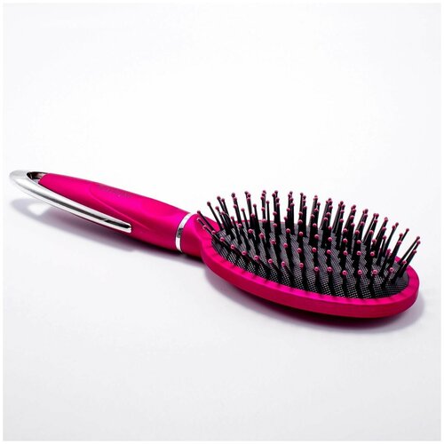 Расческа щетка для волос, цвет розовый, длина 25 см, 1 шт.