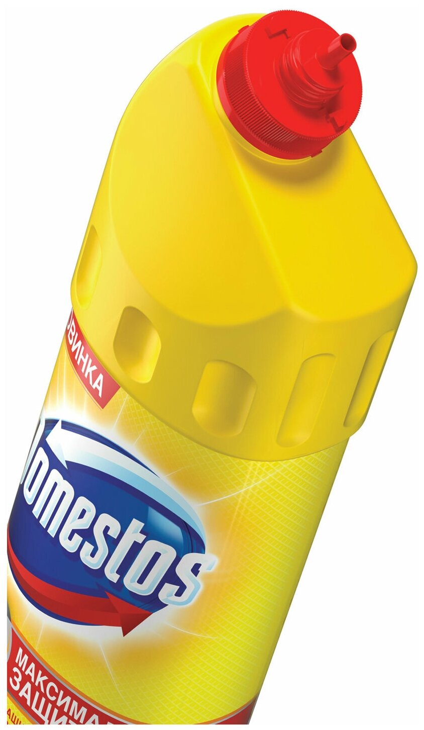 Чистящее средство 1 л, DOMESTOS (Доместос) «Лимонная свежесть», с отбеливающим эффектом - фотография № 2