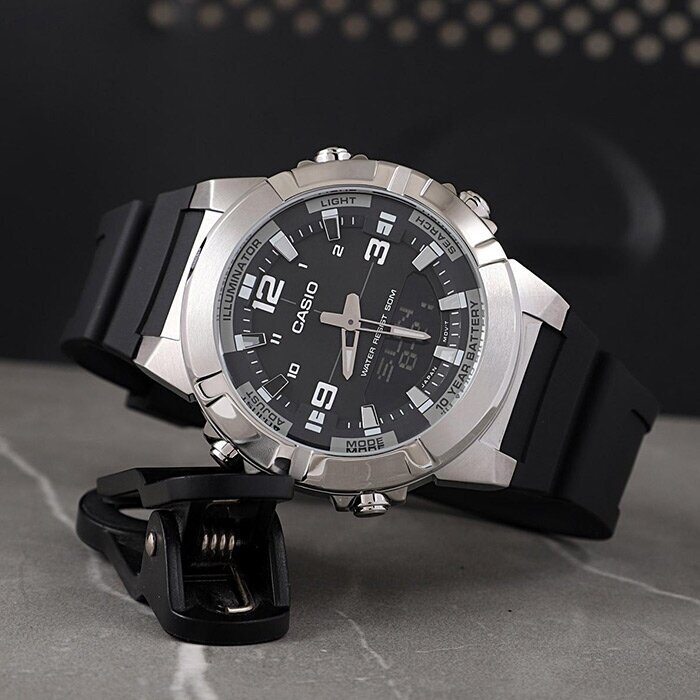 Наручные часы CASIO Collection, серебристый/черный — фото 1