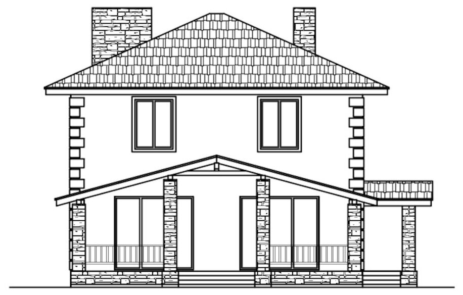 Проект газобетонного дома Catalog-Plans-40-04BY (157,29кв.м, 10x9,5м, газобетон 400) - фотография № 1