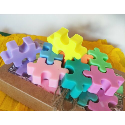 Подарочный набор мыла ручной работы Пазлы