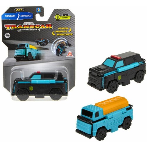 1toy Transcar Double: Полиция Бензовоз, 8 см, блистер машинка 1 toy раптор 1toy transcar double – шарк 8 см блистер