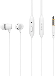 Вакуумные наушники Jack 3.5 Celebrat G4 проводные с микрофоном, белый цвет / Гарнитура для Айфон и Андроид / джек 3,5