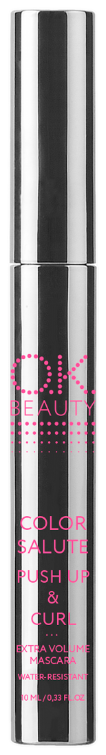 OK Beauty Тушь для ресниц Color Salute Push up&curl, черный