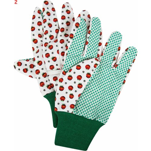 Перчатки садовые с рисунком hx-33-XL, х/б-ПВХ (2 шт.) перчатки садовые с рисунком hx 33 m х б пвх 10 шт