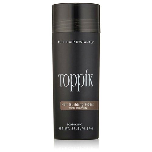 Toppik Загуститель волос Hair Building Fibers, medium brown, 27.5 г toppik пудра загуститель hair building fibers для волос цвет брюнет 3г