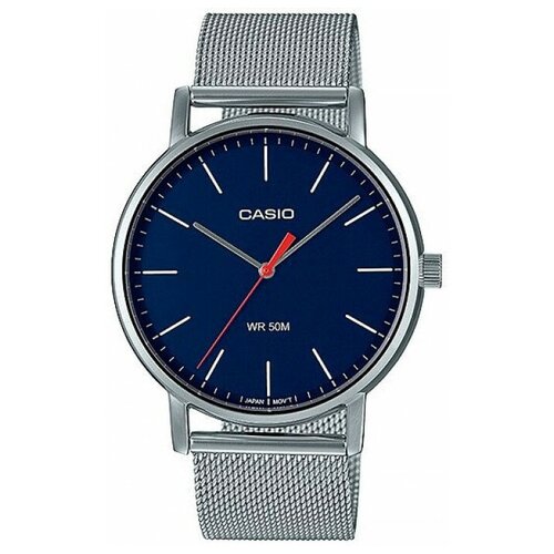 Наручные часы CASIO MTP-E171M-2E, серебряный, синий наручные часы casio mtp e320rl 2e